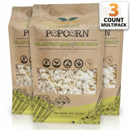 Ita's Organic Himalayan Pink Salt Popcorn With Cilantro and Lime