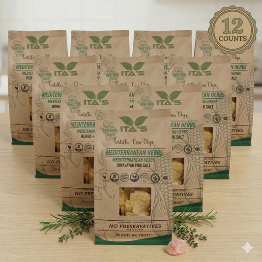 Ita's Tortillas Chips With Mediterranean Herbs and Pink Salt - 12 Units
