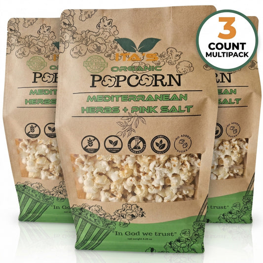 Ita's Organic Himalayan Pink Salt Popcorn With Mediterranean Herbs