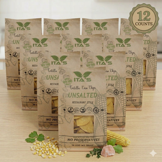 Ita's Unsalted Tortillas Chips -12 Units